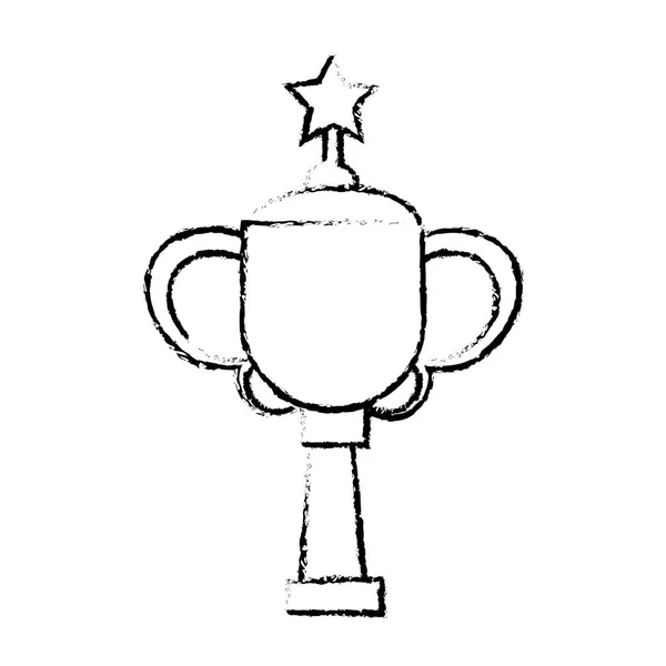 Premio estrella copa deporte ganar — Vector de stock