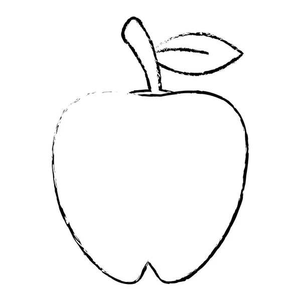 Dieta de alimentos de manzana boceto saludable — Archivo Imágenes Vectoriales