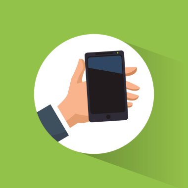 akıllı telefon mobil reklam tutan el