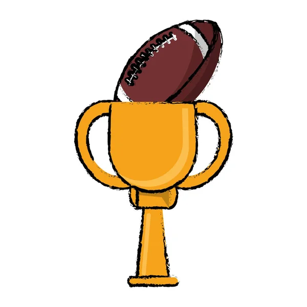 Coupe de football trophée sport gagner — Image vectorielle