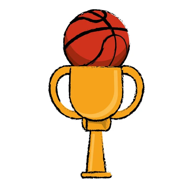 Νίκη μπάσκετ αθλητισμού Κύπελλο βραβείο — Διανυσματικό Αρχείο