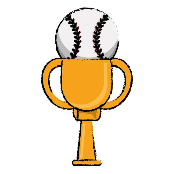 Prêmio de beisebol Copa esporte vitória — Vetor de Stock