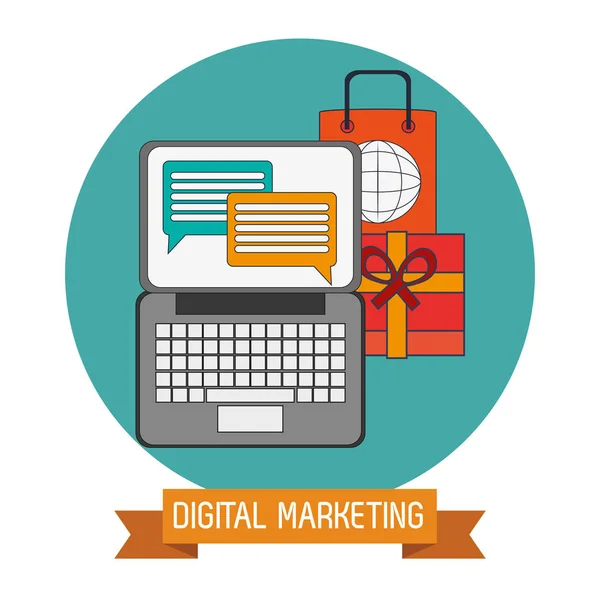 Objectif de marketing numérique en ligne cible — Image vectorielle