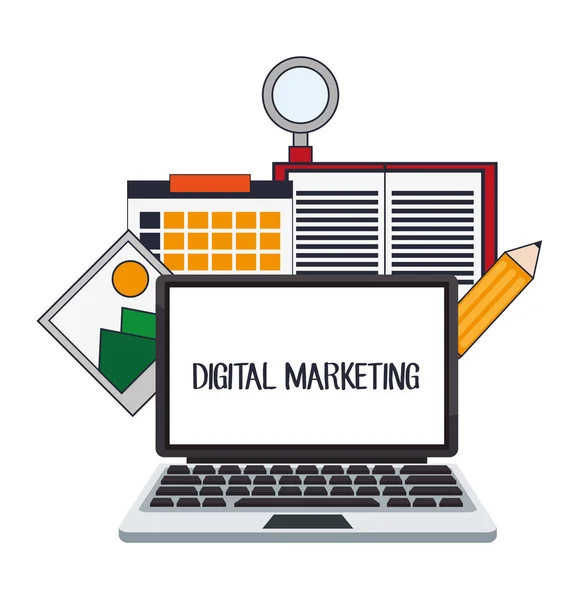 Digitale marketing websiteontwerp internet — Stockvector