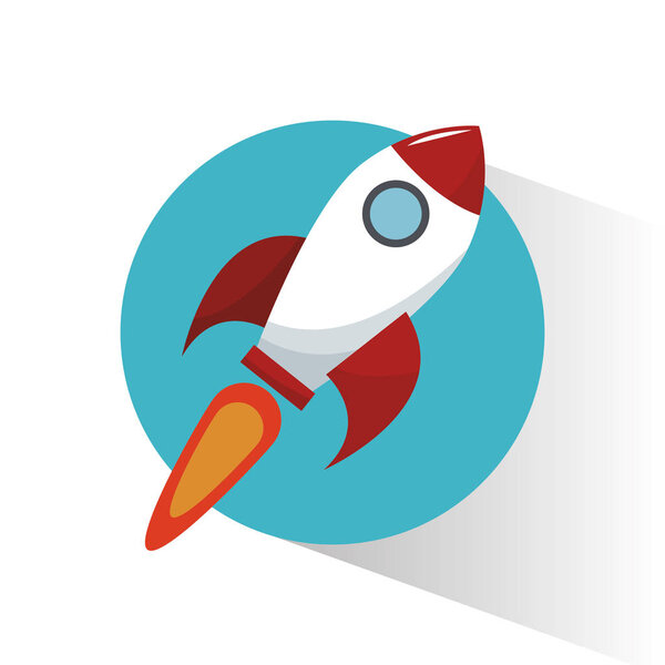rocket start marketing concept