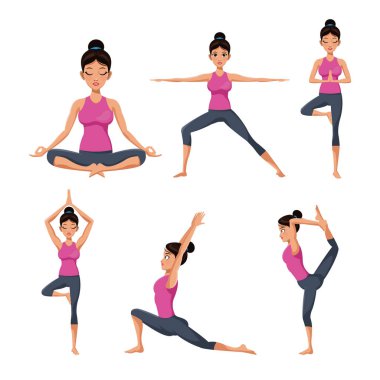 set kadın farklı yoga
