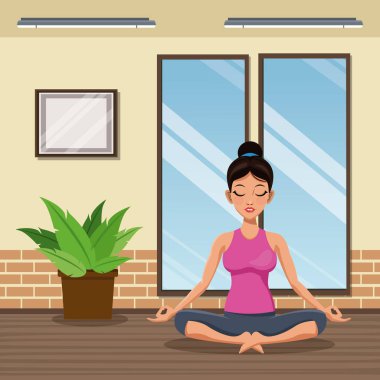 kadın pratik yoga meditacion