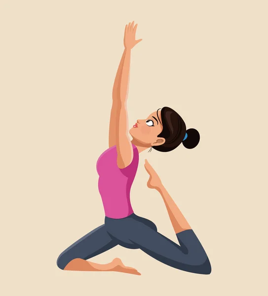 Woman make yoga exercise image — Stock Vector