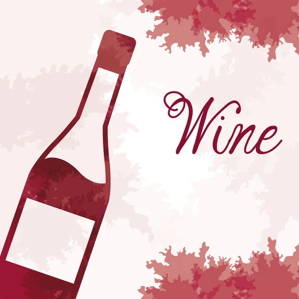 Bouteille de vin image vintage — Image vectorielle
