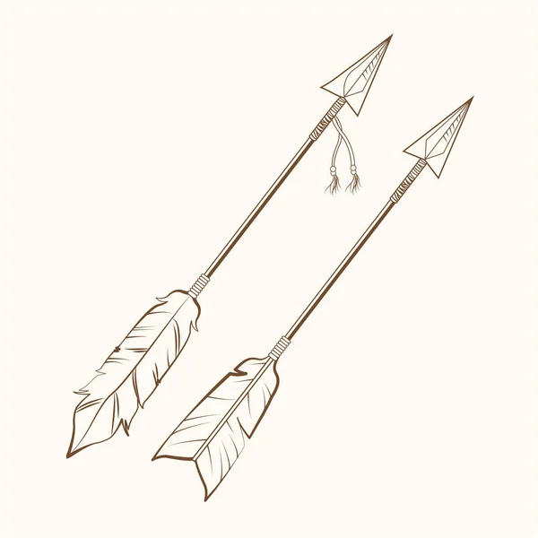 Frecce simbolo indiano americano — Vettoriale Stock