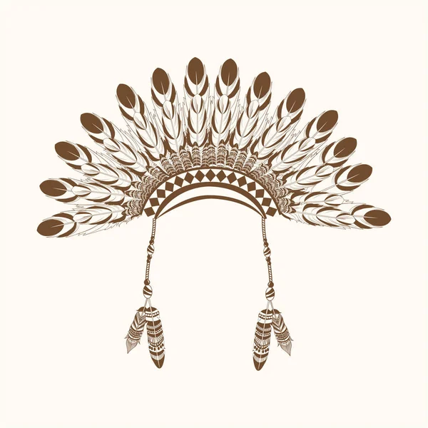 Plumas de corona nativa americana — Archivo Imágenes Vectoriales