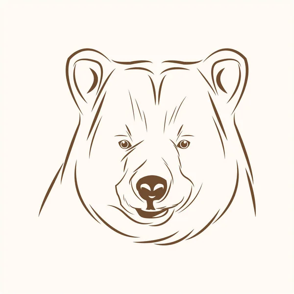 Urso livre espírito esboço imagem — Vetor de Stock