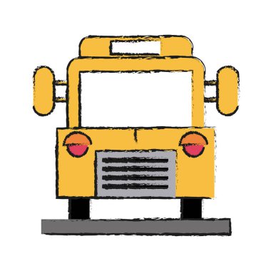 okul servisi vektör illüstrasyonu