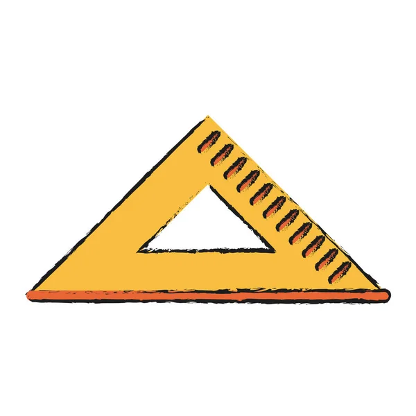 Dreieck-Lineal-Symbol — Stockvektor