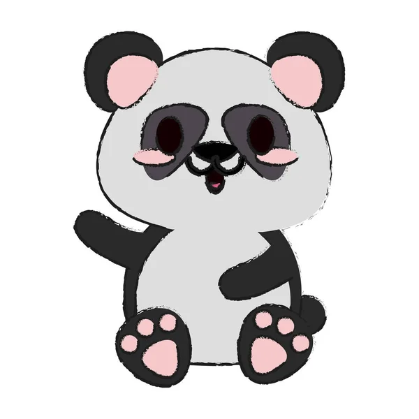 Panda vector ilustración — Vector de stock