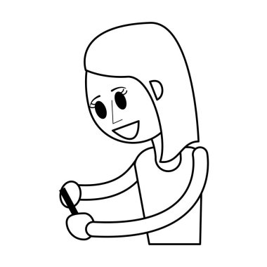 cep telefonu simge görüntüsünü kullanan mutlu kişi 