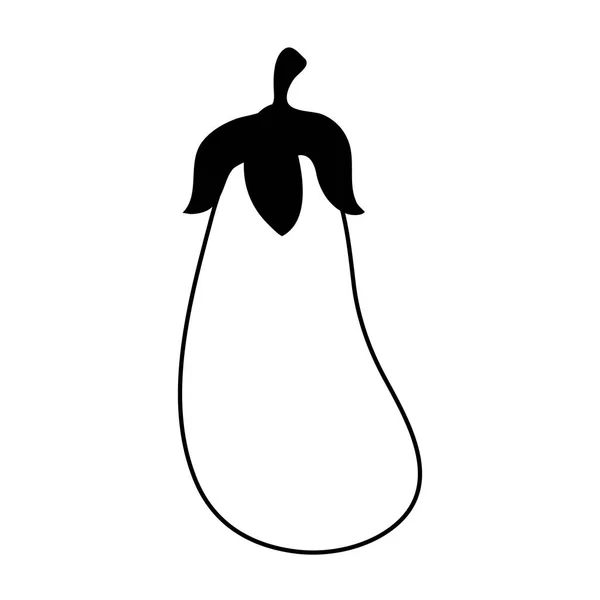 Aubergine eller Äggplanta aubergine vegetabiliska ikonbild — Stock vektor
