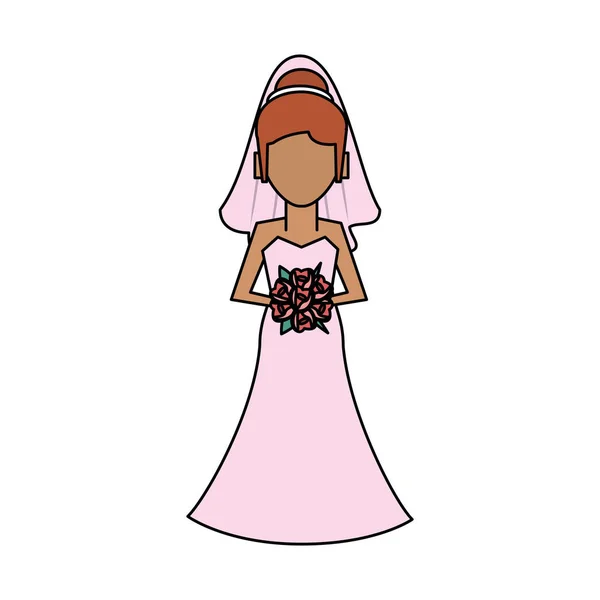 Novia avatar icono imagen — Vector de stock