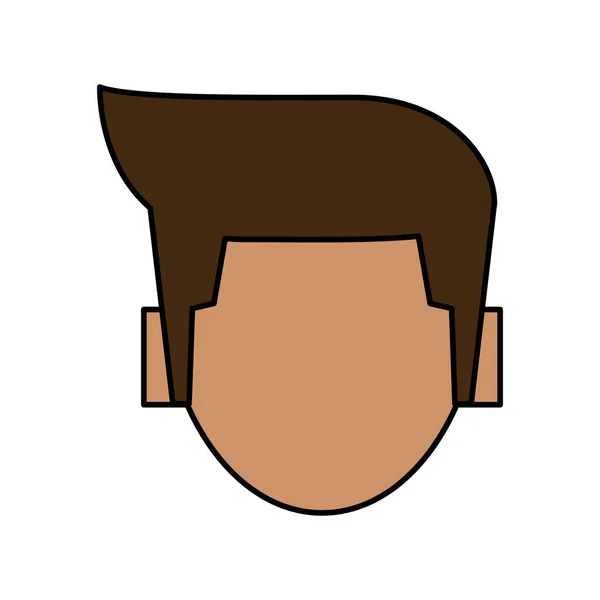 Cabeza del hombre avatar icono de imagen — Vector de stock