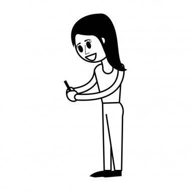 cep telefonu simge görüntüsünü kullanan mutlu kişi 