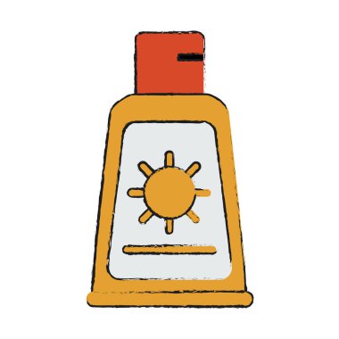 Güneş kremi vektör çizim