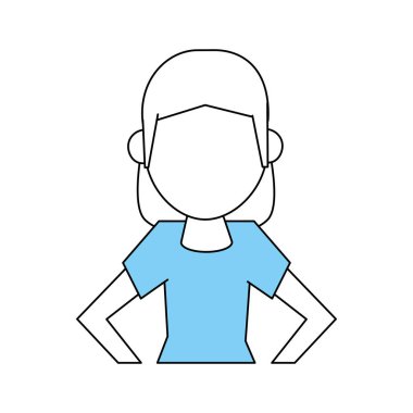 kadın vektör illustraiton