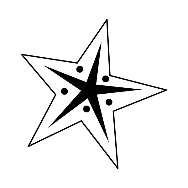 Starfish of sea star pictogramafbeelding — Stockvector