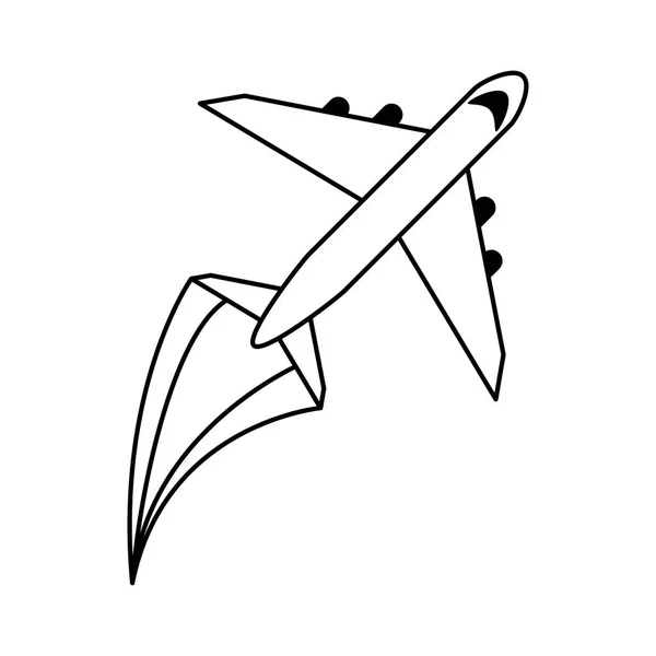 Vliegtuig vliegende pictogramafbeelding — Stockvector