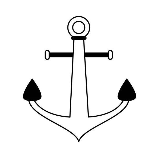 Ancla marina icono imagen — Vector de stock