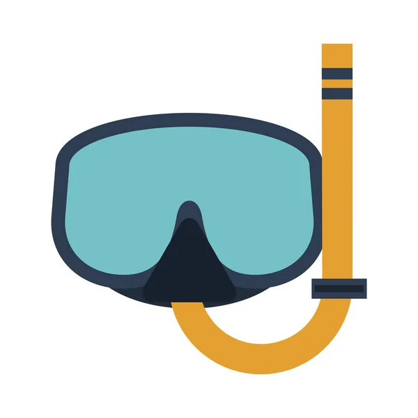 Maschera di snorkeling immersioni icona immagine — Vettoriale Stock