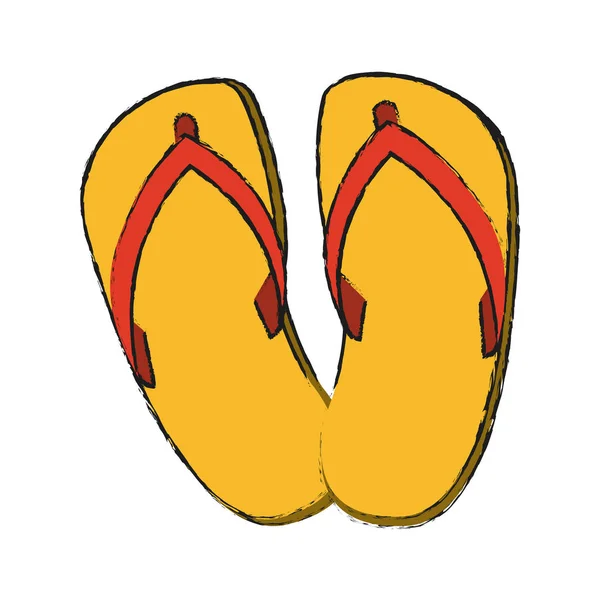 Flip flops vector ilustración — Archivo Imágenes Vectoriales