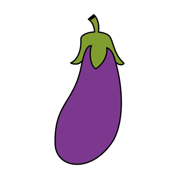 Aubergine ou aubergine légume icône image — Image vectorielle