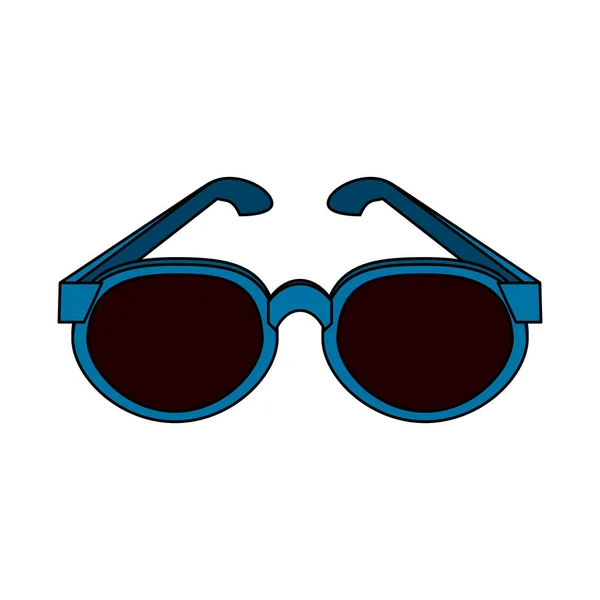 Niebieska ramka obrazu ikony okulary przeciwsłoneczne — Wektor stockowy