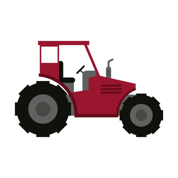 Traktor Seitenansicht Symbolbild — Stockvektor