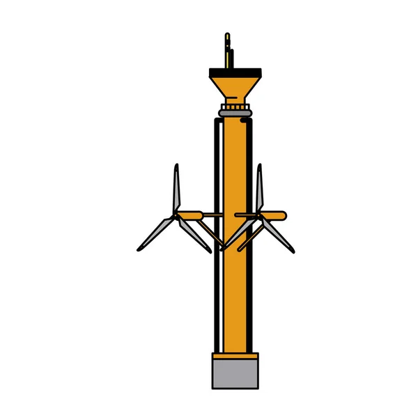 조력 발전소 아이콘 이미지 — 스톡 벡터