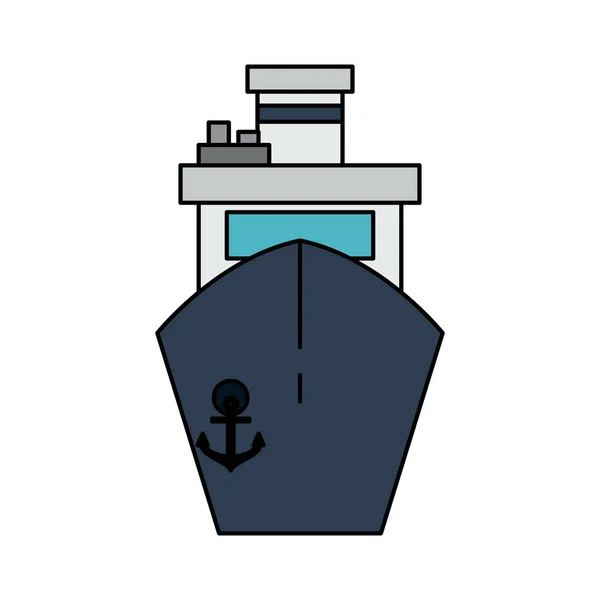 Skeppet frontside ikonbild — Stock vektor
