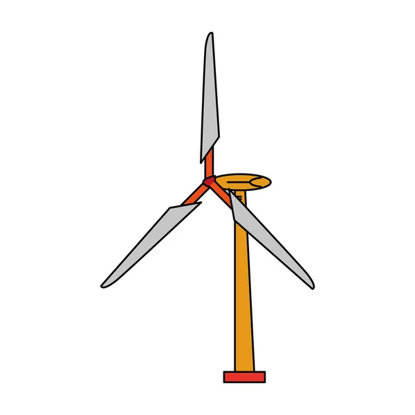 Immagine icona turbina eolica — Vettoriale Stock