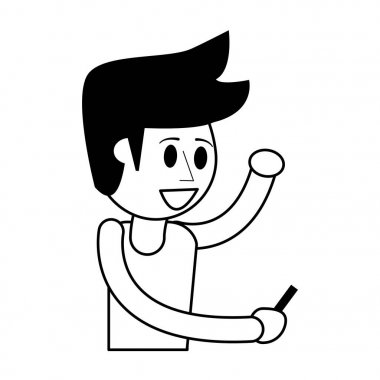 cep telefonu simge görüntüsünü kullanan mutlu kişi 