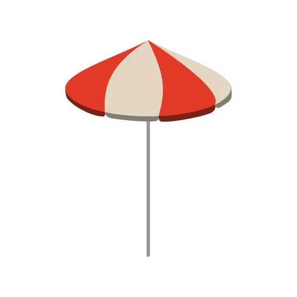 Imagen de icono de parasol rayado — Vector de stock