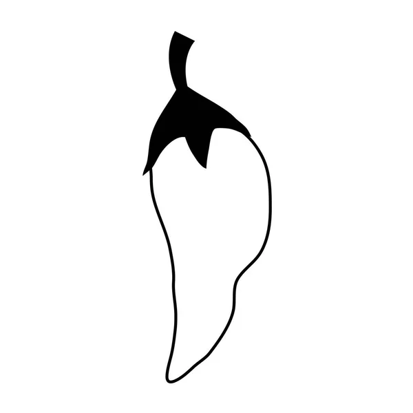 Peperoncino immagine icona vegetale — Vettoriale Stock
