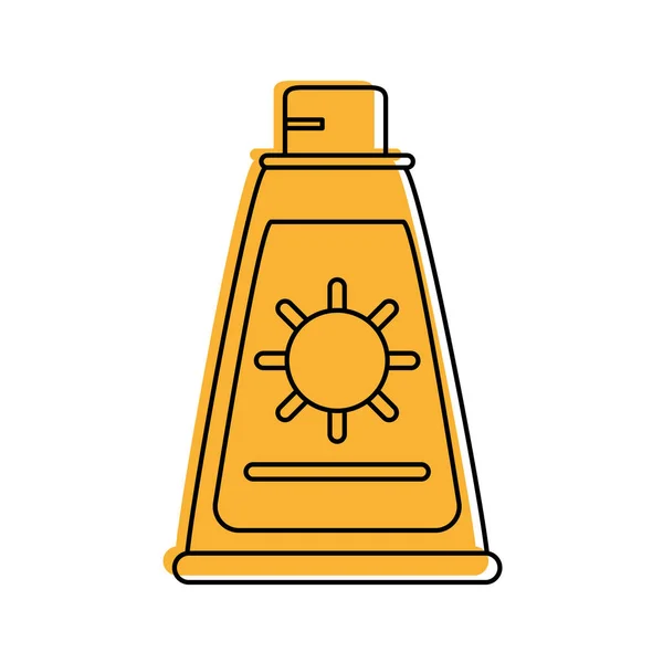 Imagen de icono de protector solar o bloqueador solar — Vector de stock