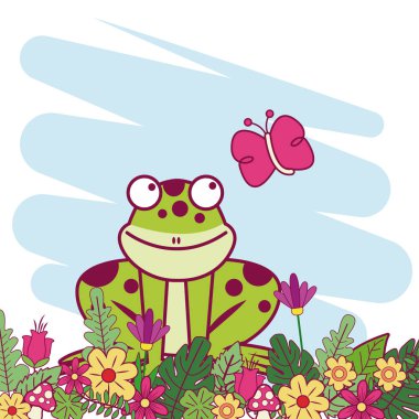 Bahar karikatür hayvanlar