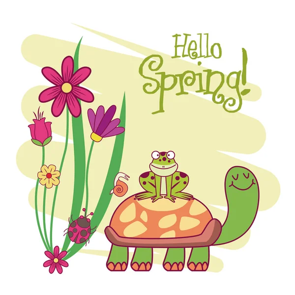 Hallo Spring Card — Stockvektor