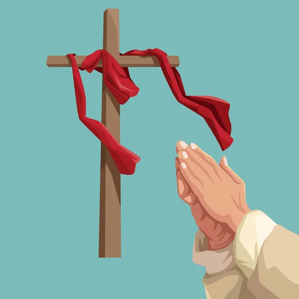 Semaine Sainte tradition catholique — Image vectorielle