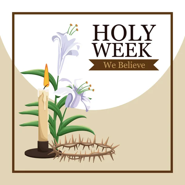 Kutsal hafta Katolik geleneği — Stok Vektör