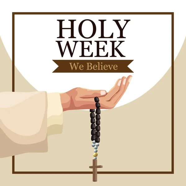 De katholieke traditie Heilige week — Stockvector
