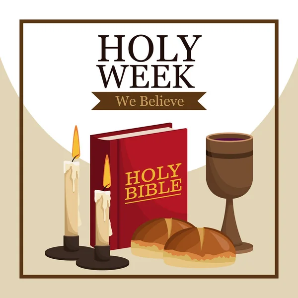 Katholische Tradition der Heiligen Woche — Stockvektor