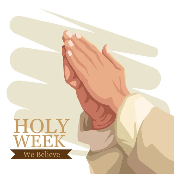 De katholieke traditie Heilige week — Stockvector