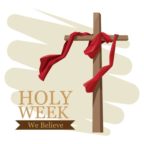 Священний тиждень католицької традиції — стоковий вектор