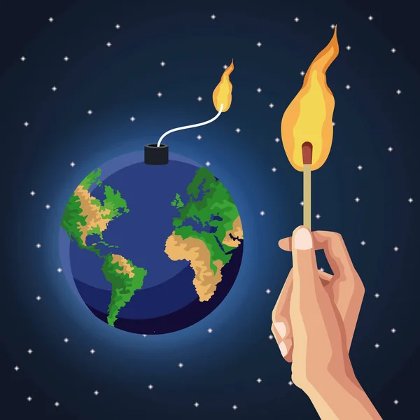 Earth Hour-Design — Stockvektor